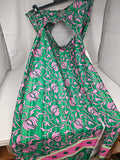 Revel Abito Lungo Verde Rosa 42