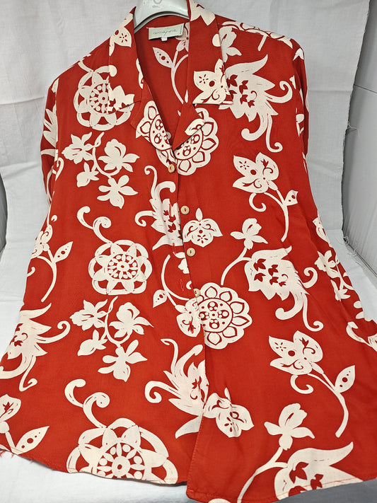 Gioanne Camicia Mattone Bca Fiorata L