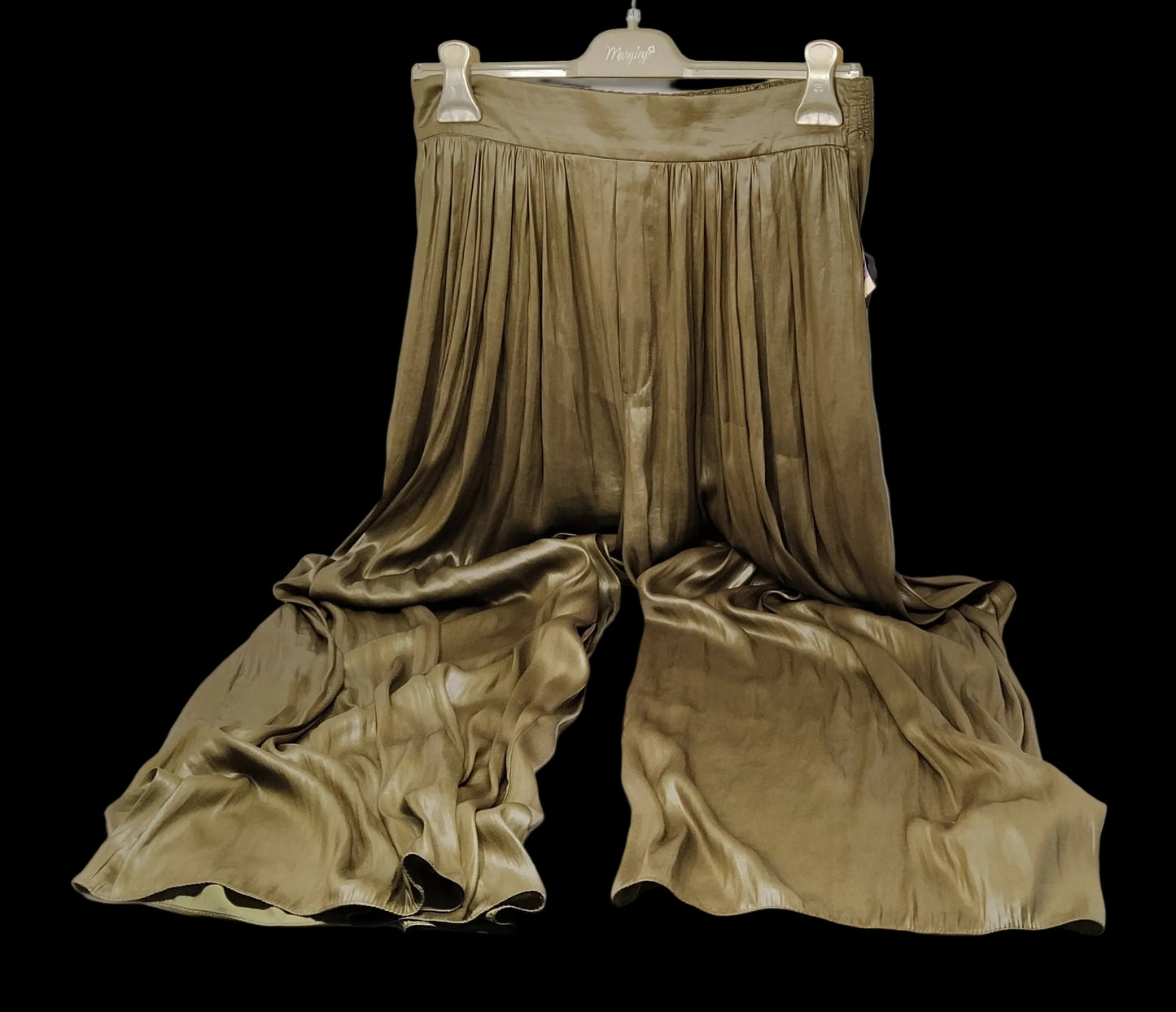 Zara Pant.morbidi Verde L