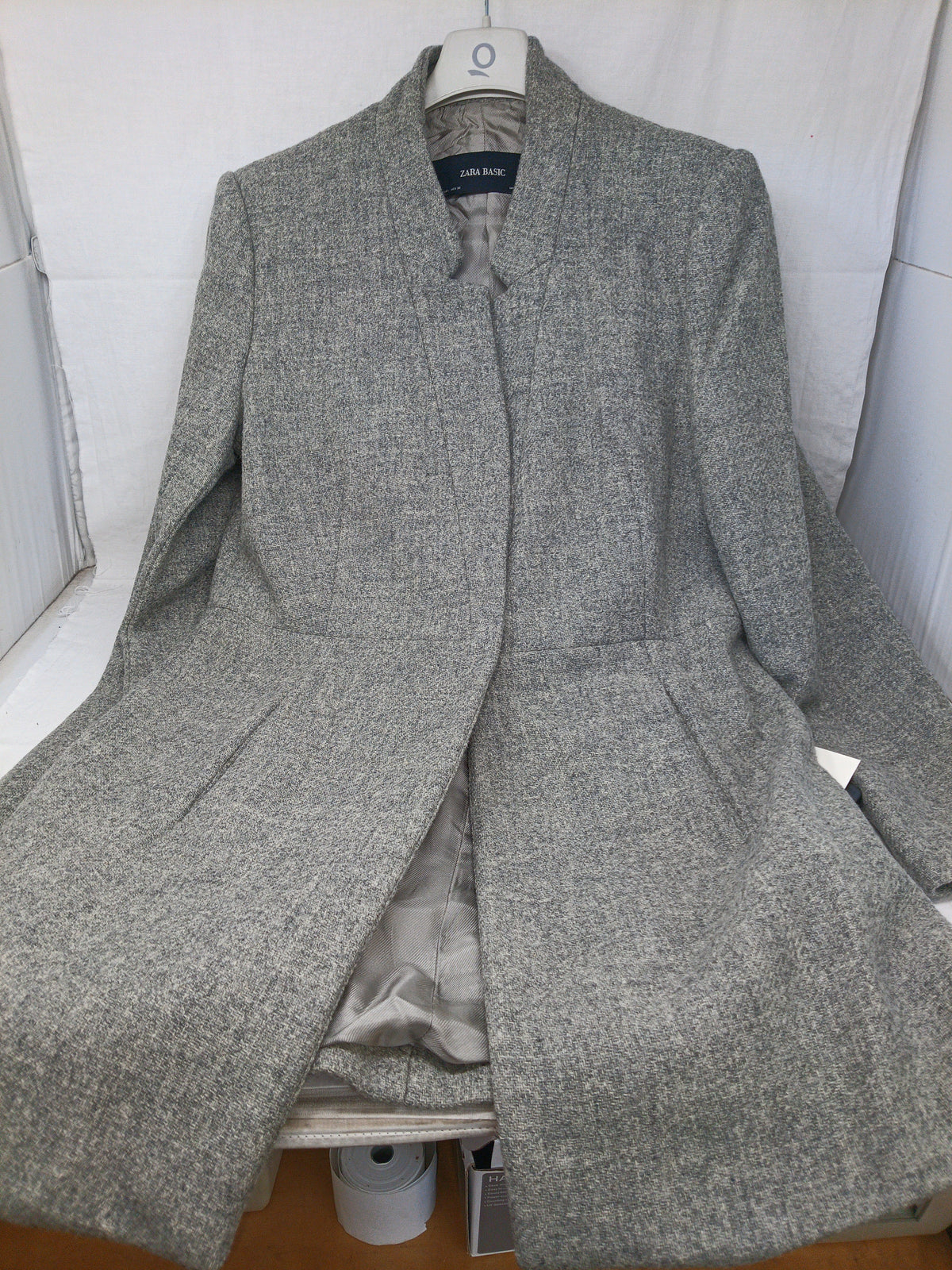 Zara Cappotto In Lana Grigio L