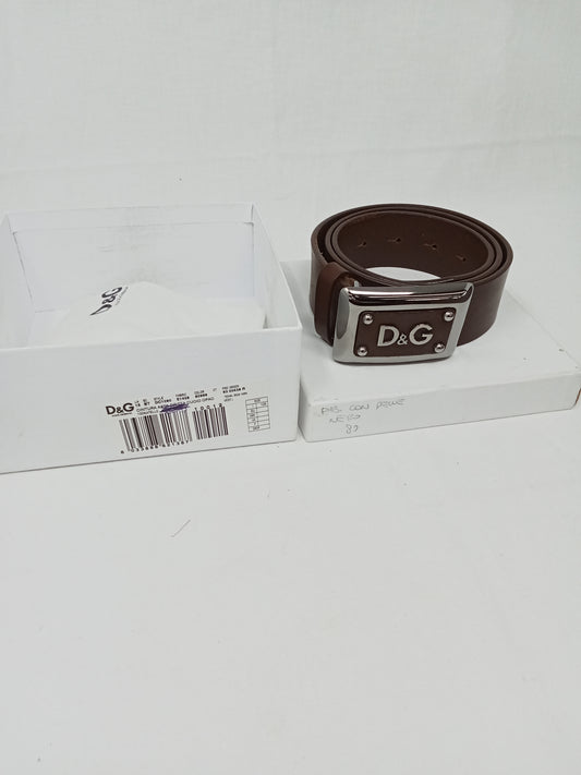 Dolce&gabbana Cintura In Pelle Marr  Uomo Taglia 105  Nuova
