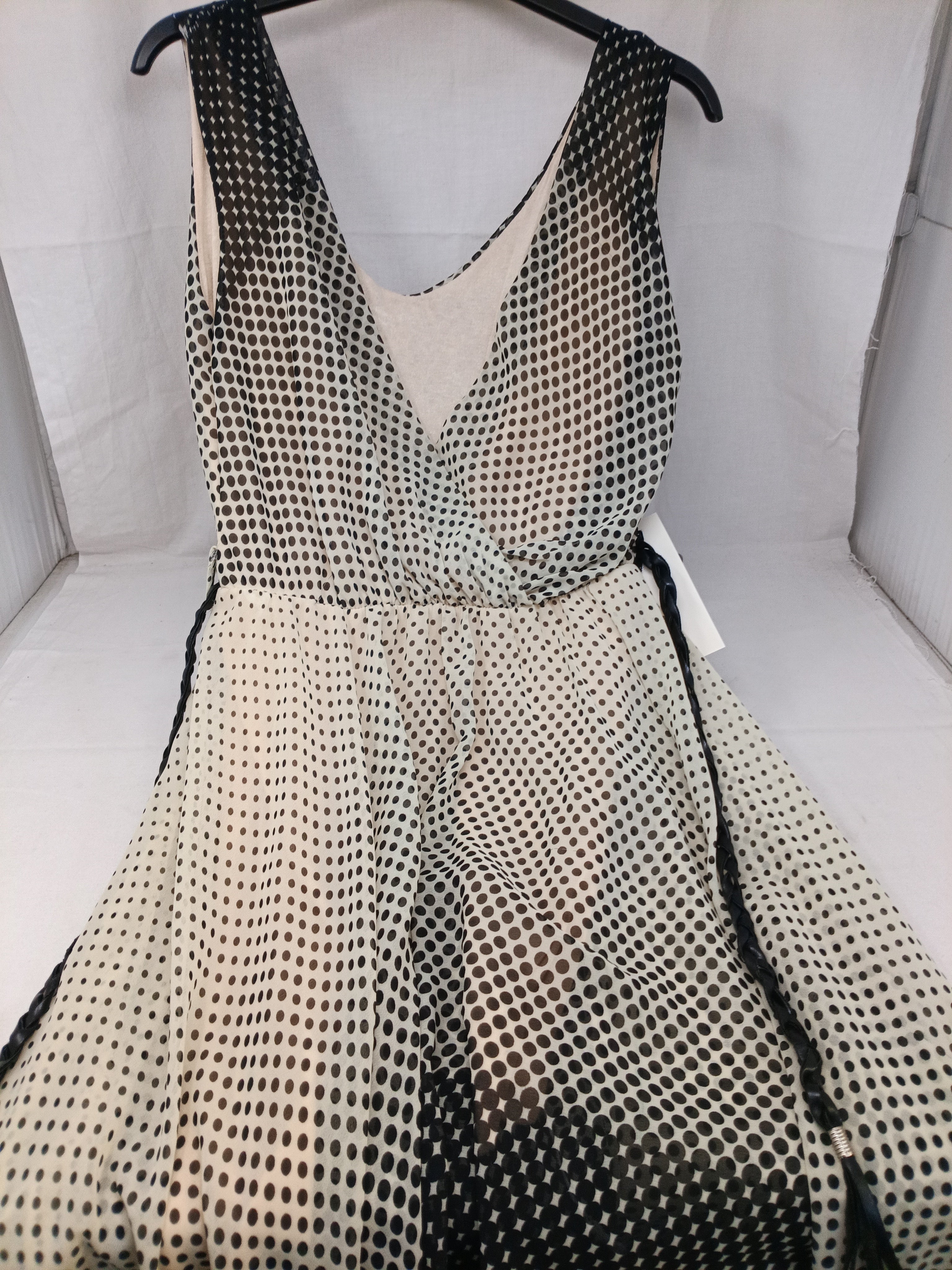 Abito Tulle Beige Nero 44