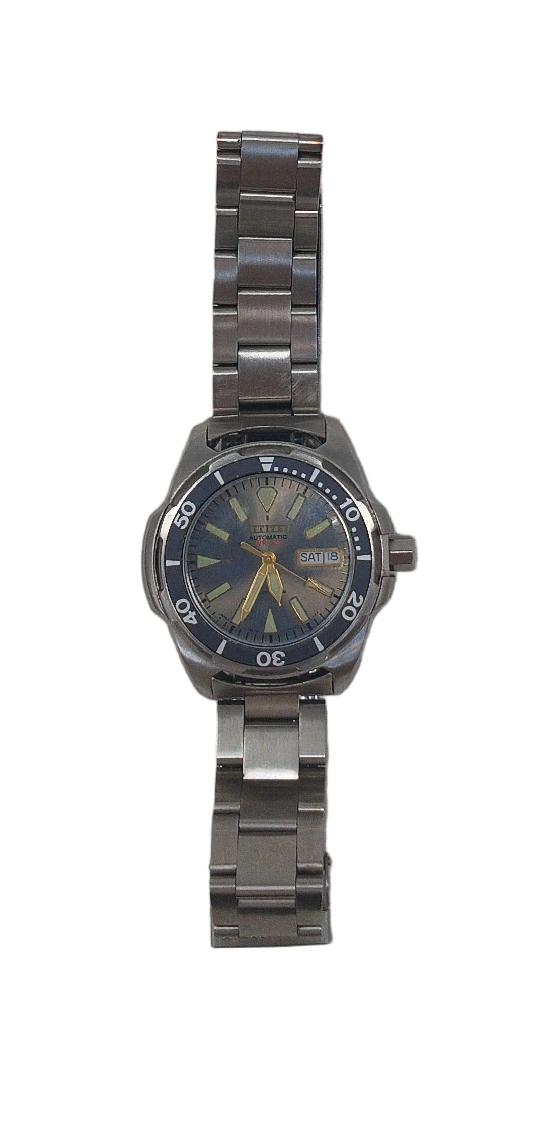 Citizen Anni 80 Club Marine Automatic Wr 200 Con Cinturino Acciaio Princess