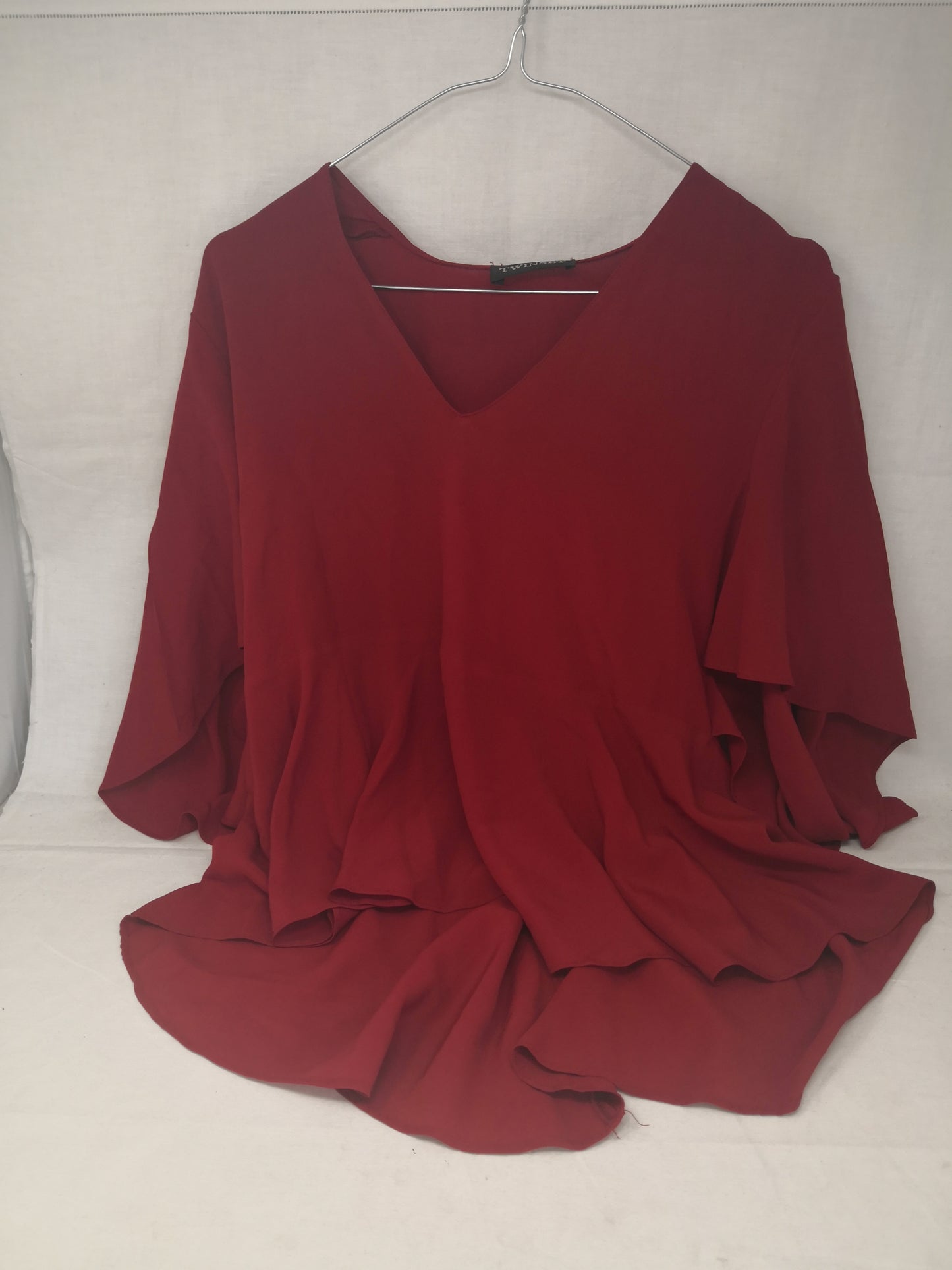 Twinset Camicia In Seta Rosso 42