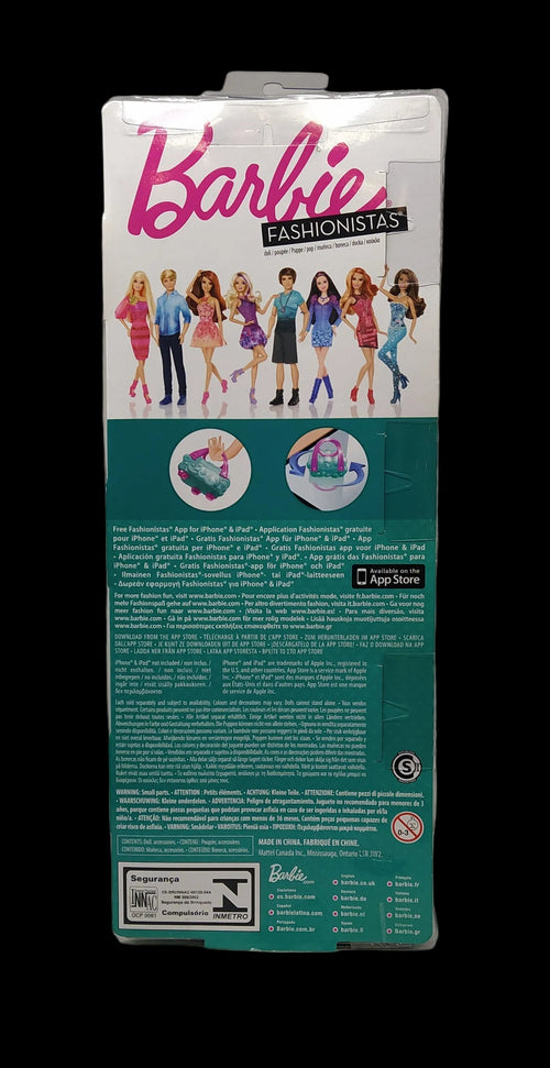 Barbie Bambola Fashionistas Di Mattel, Con Capelli Neri Y7492 Nuova