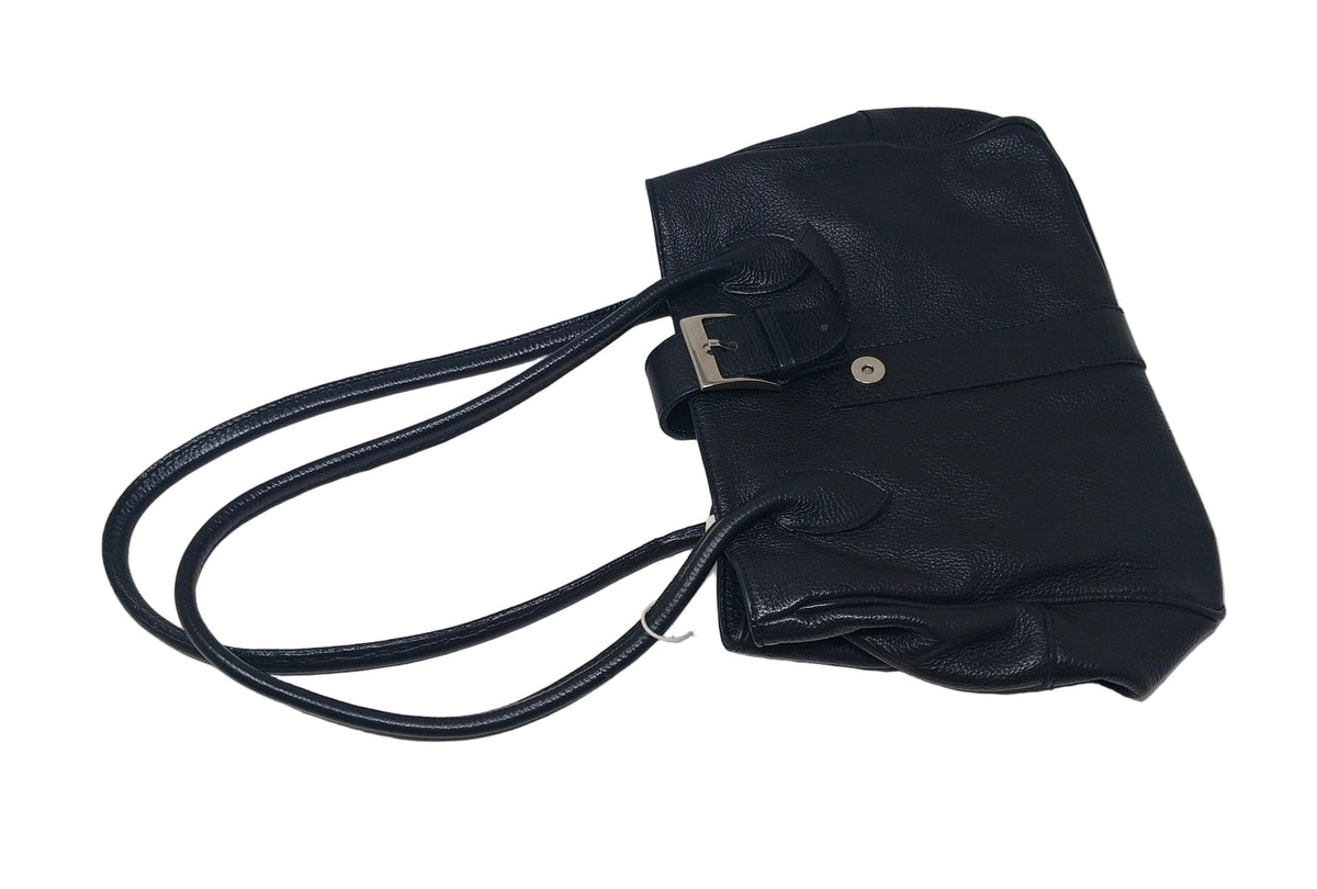 Borsa A Spalla In Pelle Nera