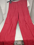 Pantaloni In Lino Bordeaux 42