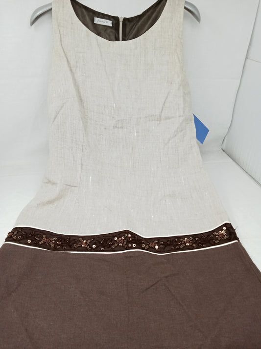 Graziella Abito In Lino Beige Maerr 42