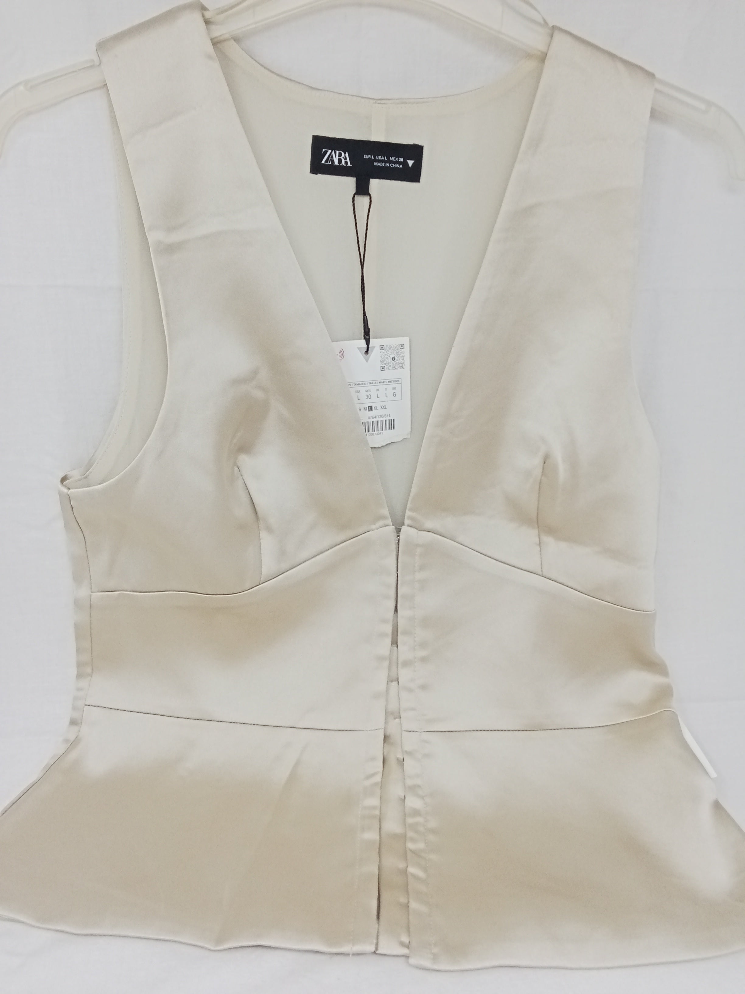 Zara Sma Raso Beige L Nuova