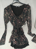 Duda Maglia Tulle Nera Fiorata 42