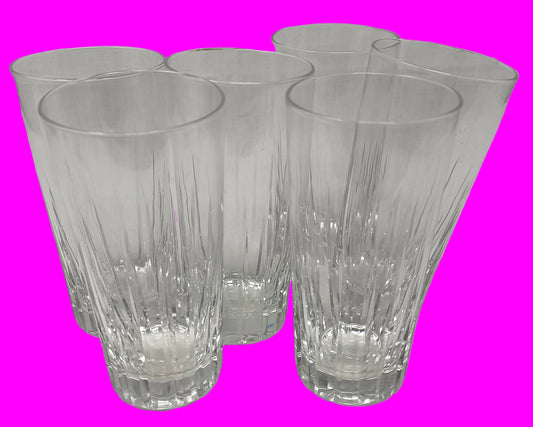 Servizi 6 Bicchieri A Tubo In Cristallo