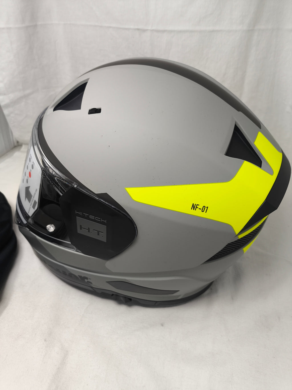 Blauer Casco Integrale Ht Naca Nf01 B Full Face Grigio Giallo Opaco Misura M Nuovo