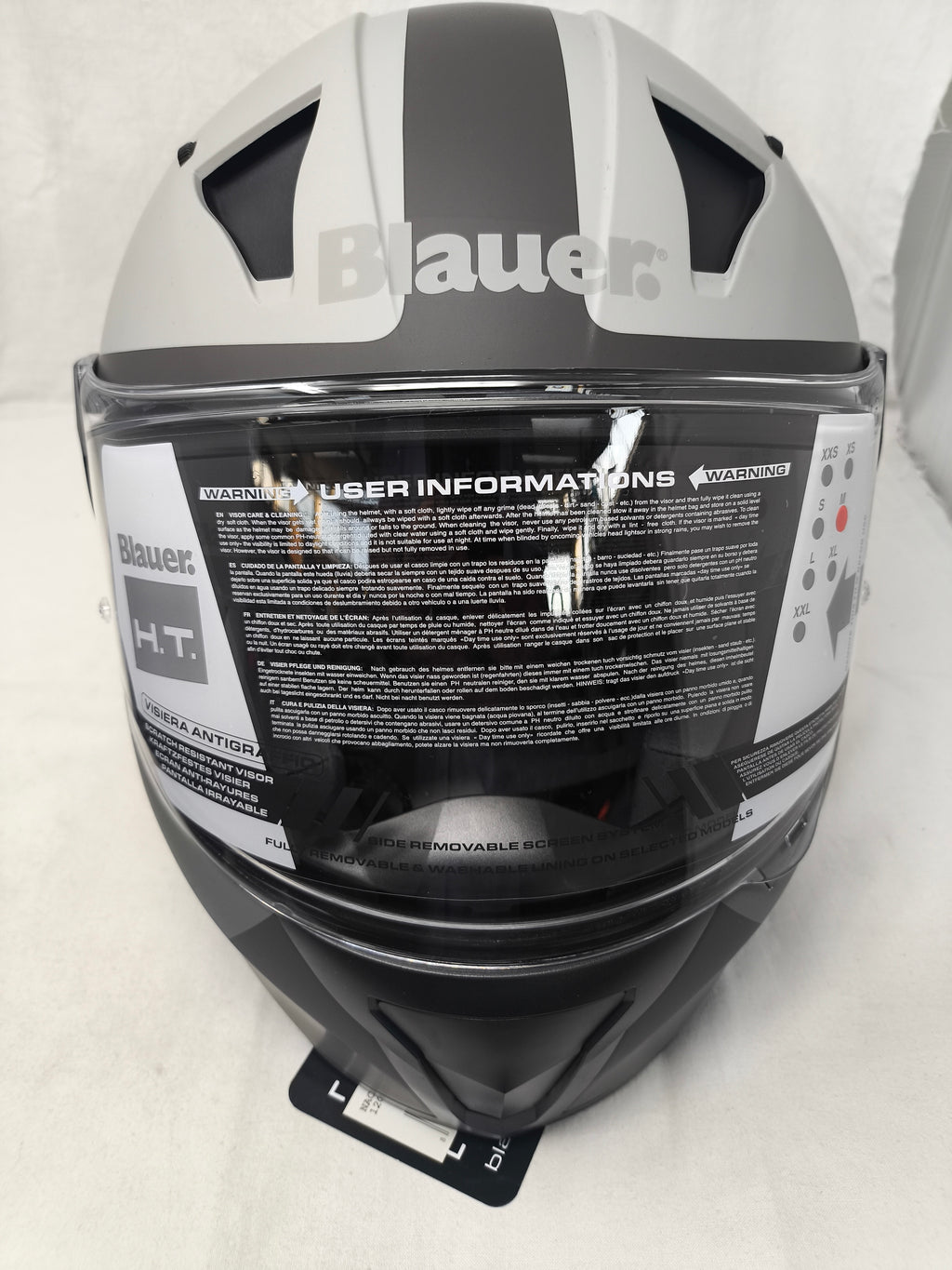 Blauer Casco Integrale Ht Naca Nf01 B Full Face Grigio Giallo Opaco Misura M Nuovo