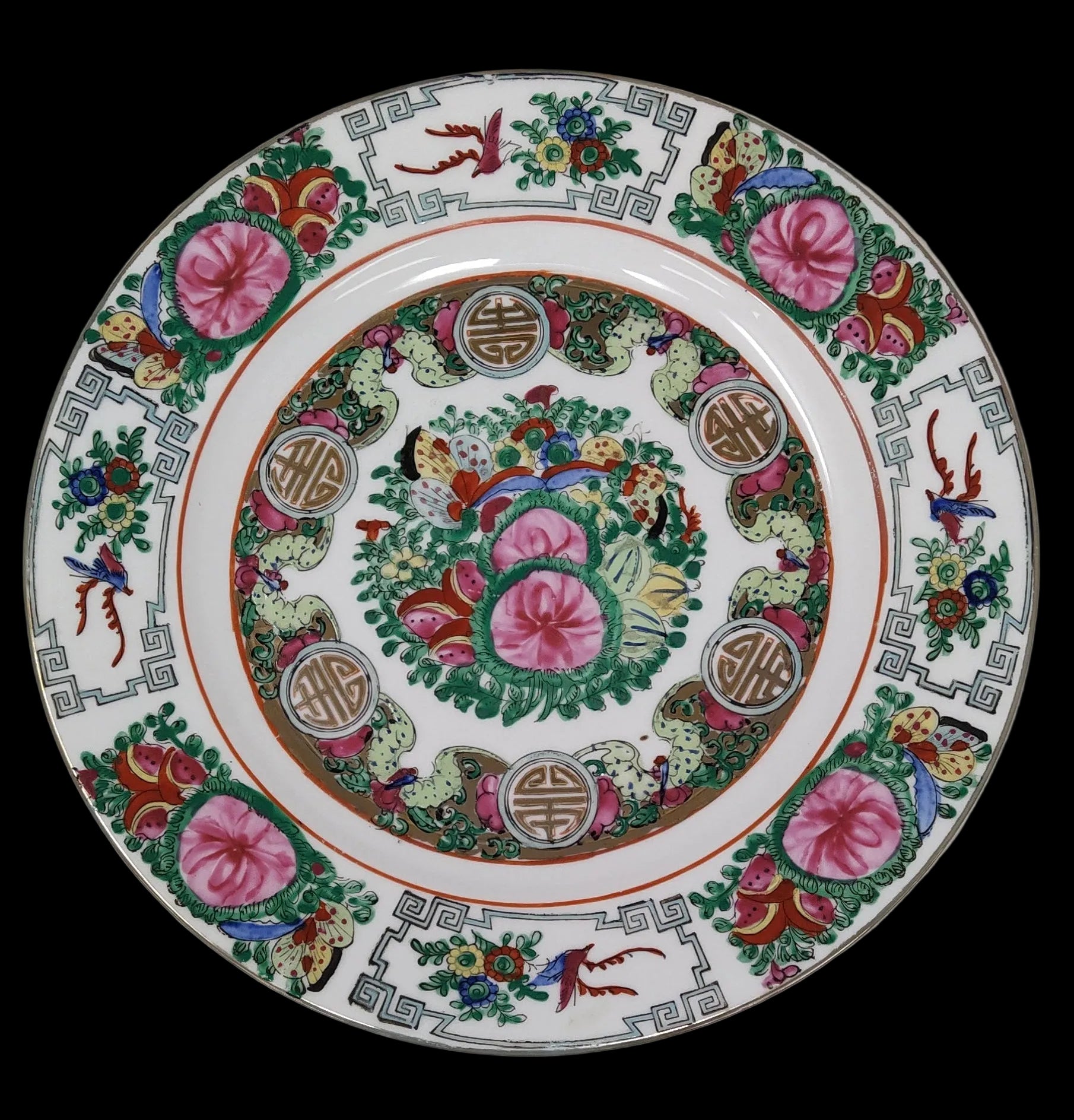 Piatto Ceramica Cinese ø 26,5cm Effige Fiori