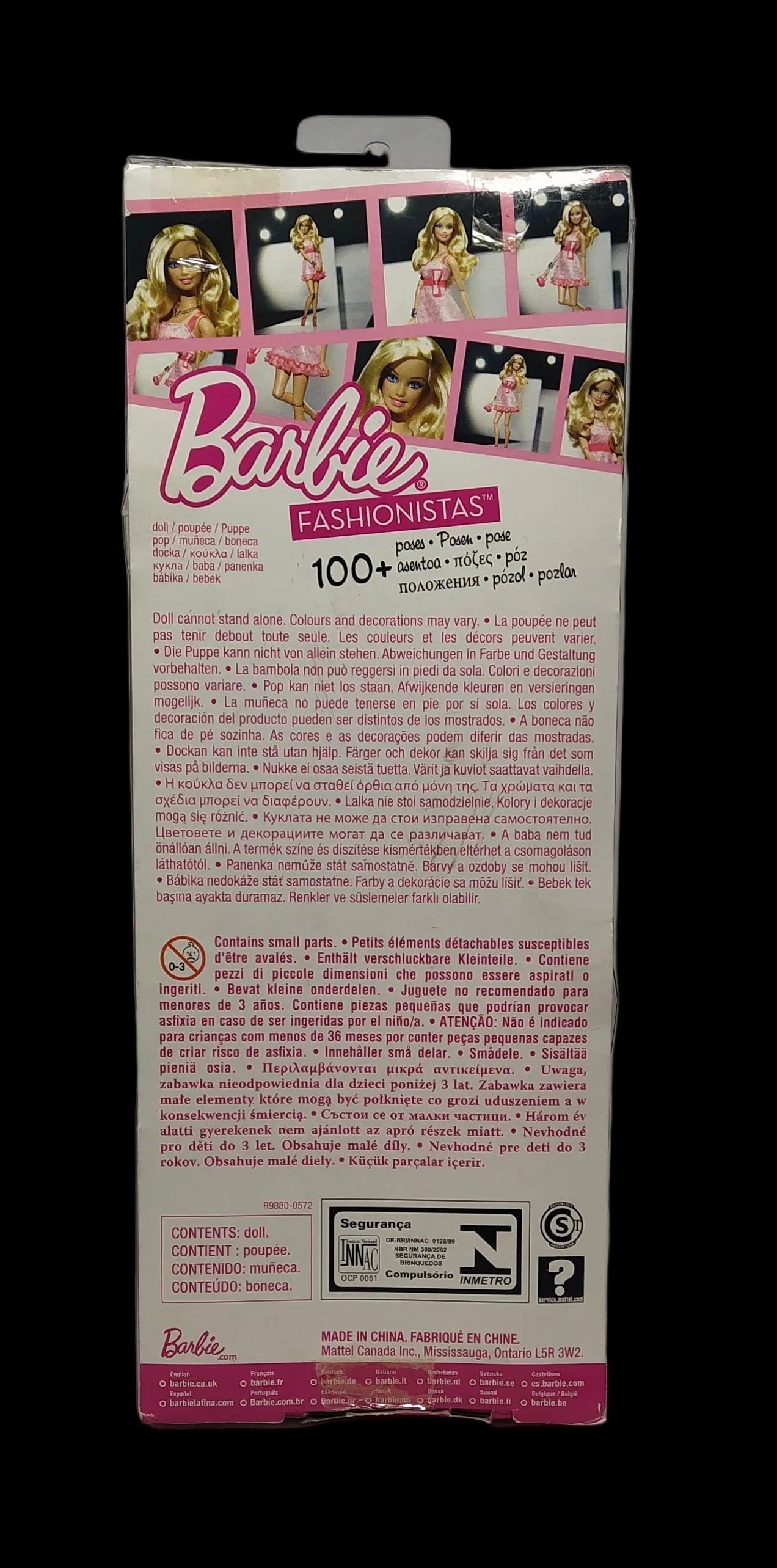Barbie Bambola Fashionistas Doll Girly 2009  Vestito Rosa Mattel R9880 Con Scatola