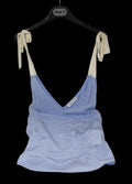 Intrend Top In Seta Azzurra S/m