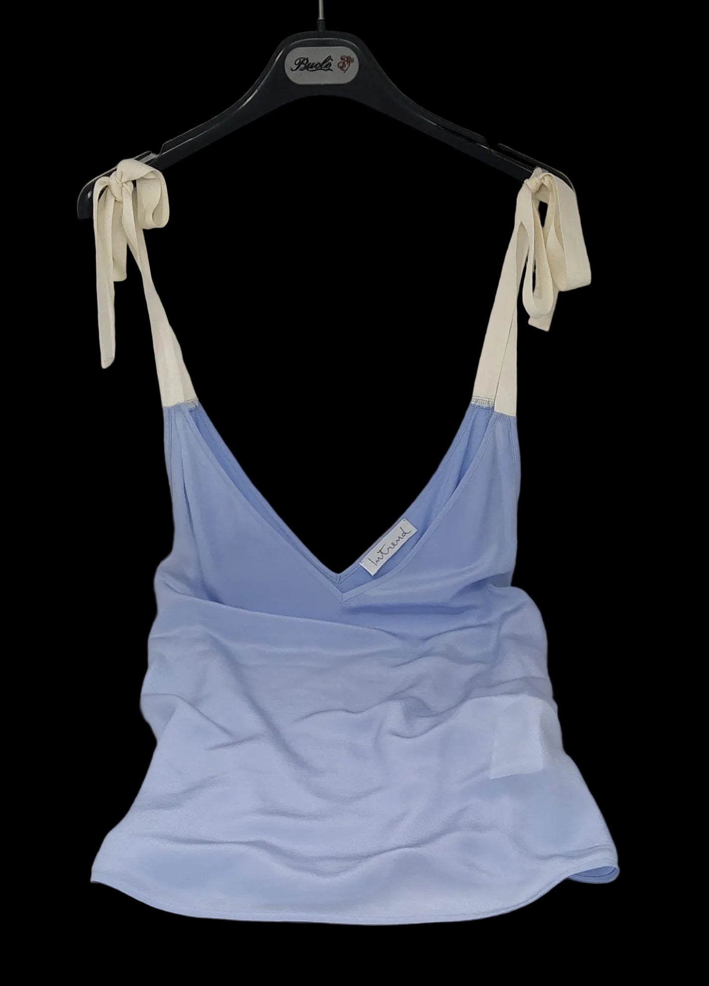 Intrend Top In Seta Azzurra S/m