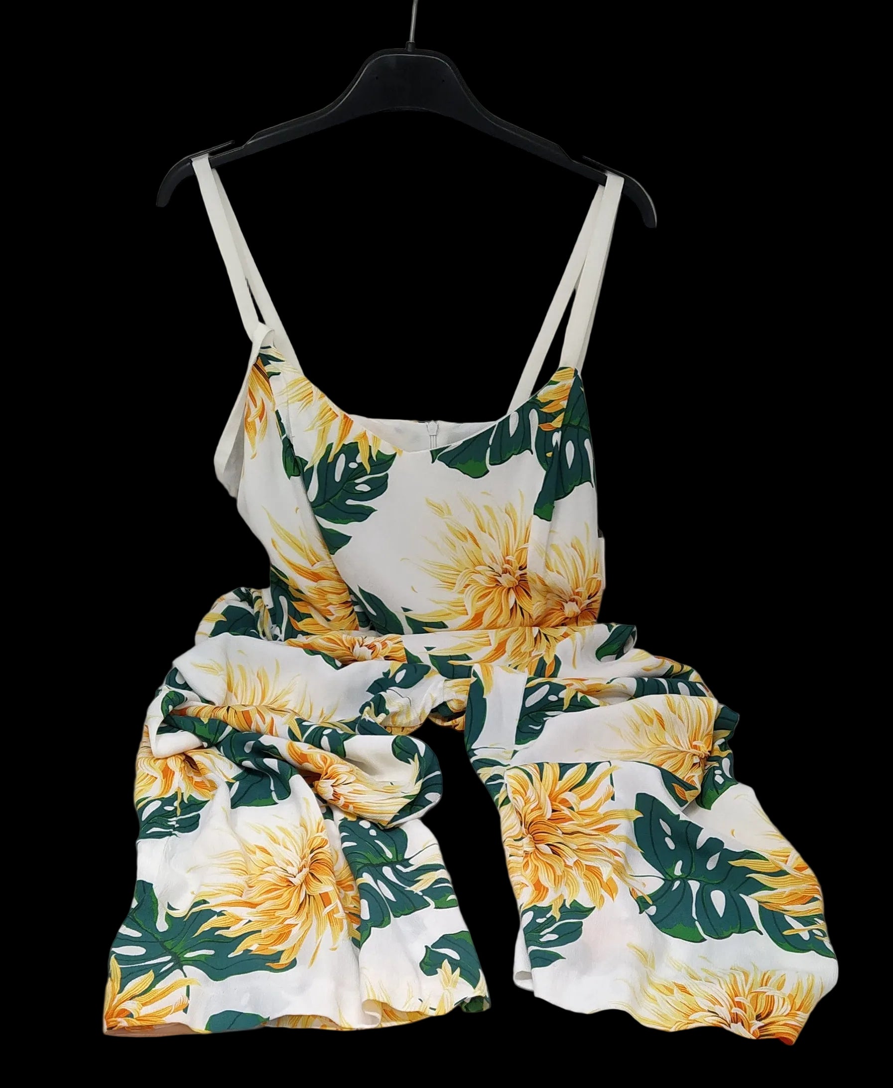 Zara Tulle Bco Fiorata Verde Giallo S