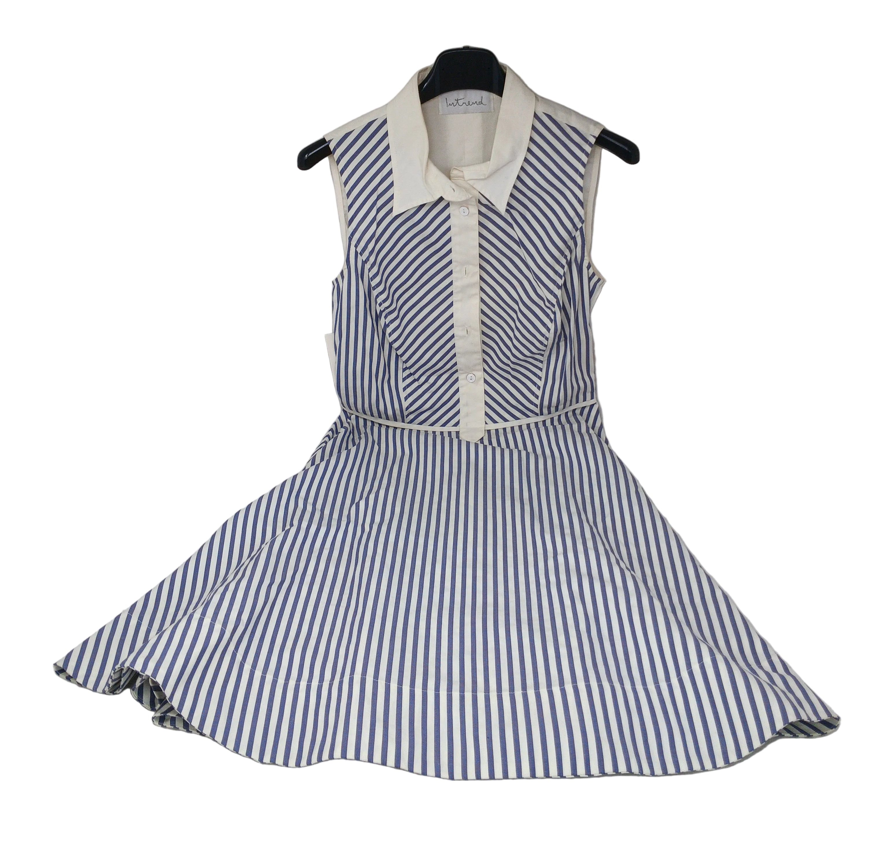 Intrend Abito Righe Blu Bco 42