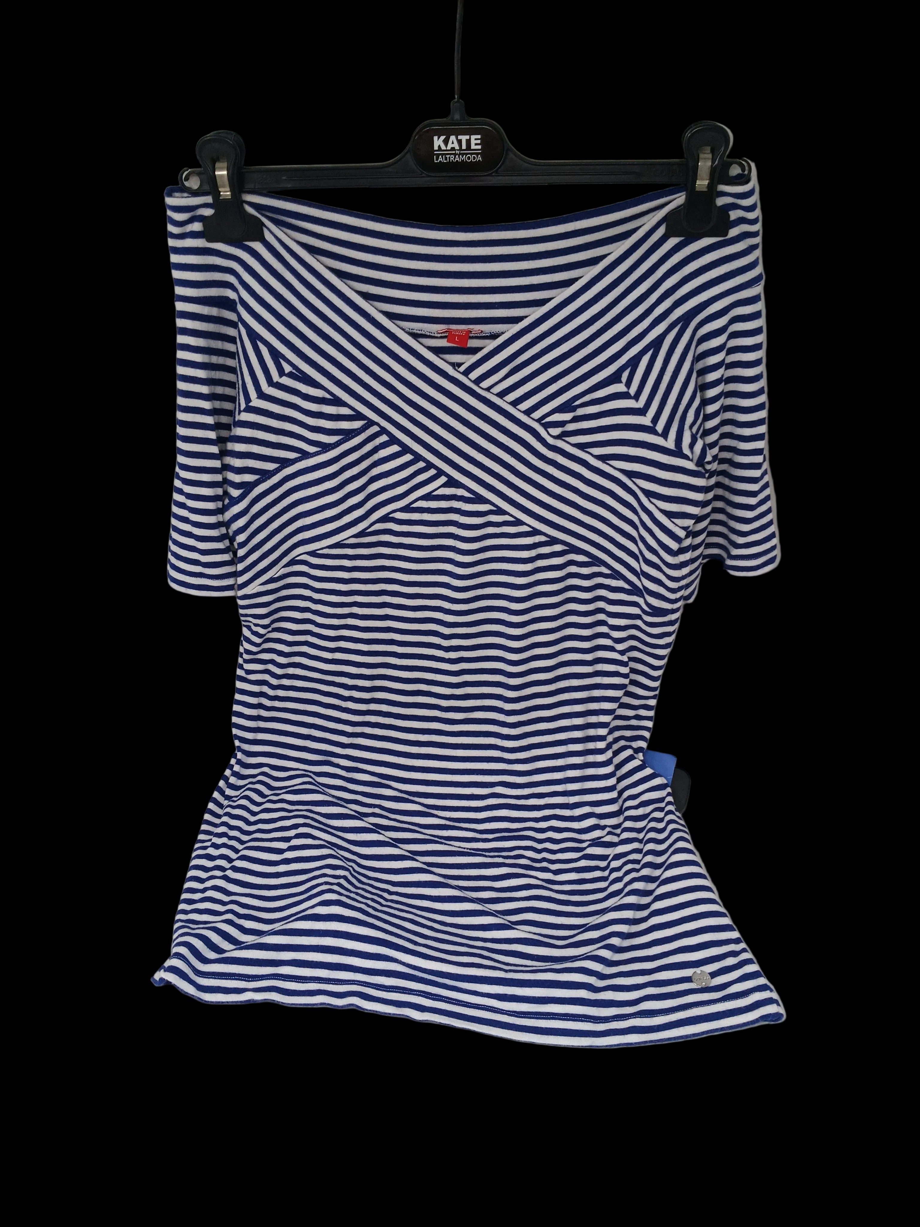 Guess Maglietta Righe Blu Bca L