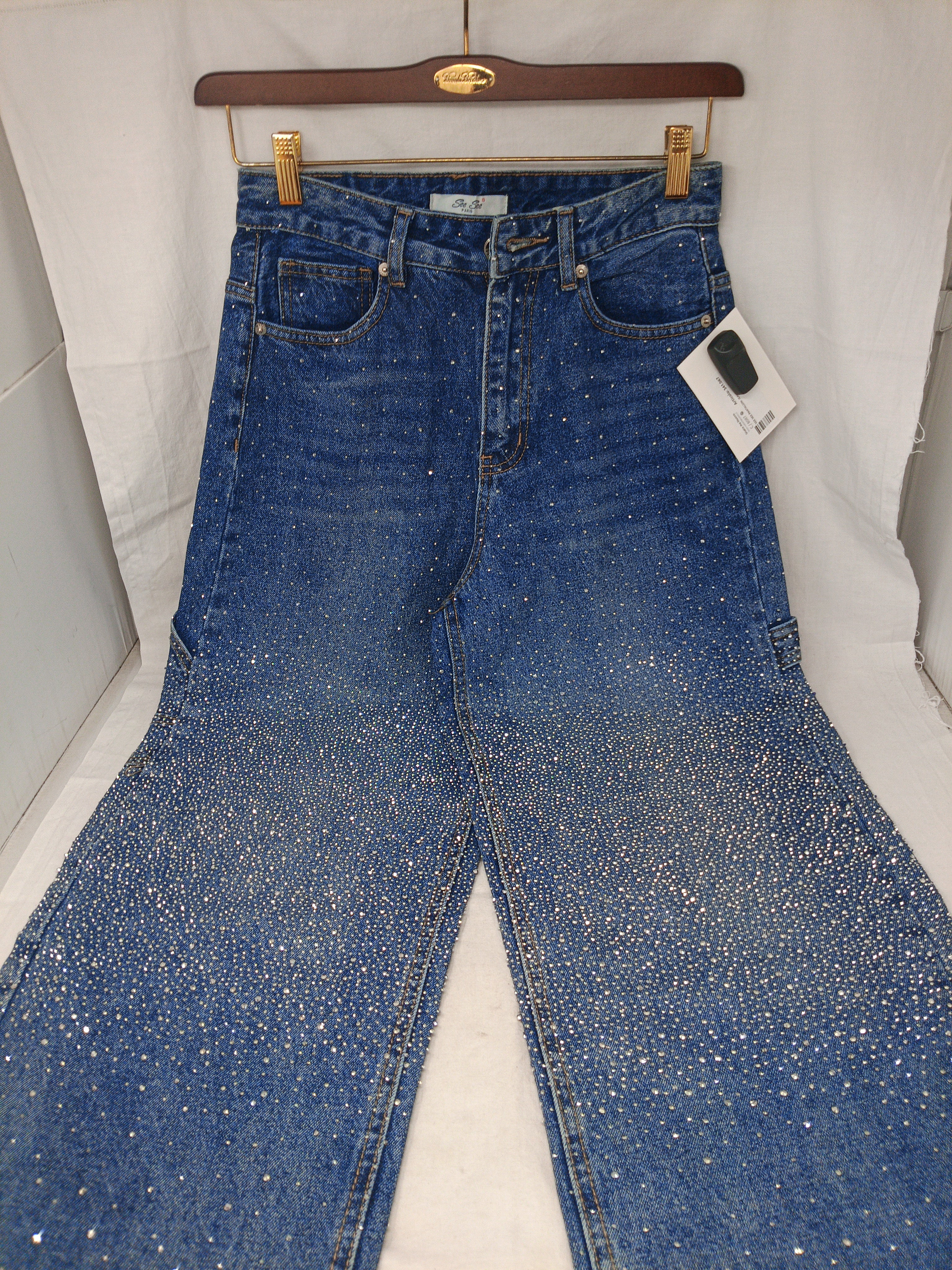 See See Pantaloni Jeans Strass S