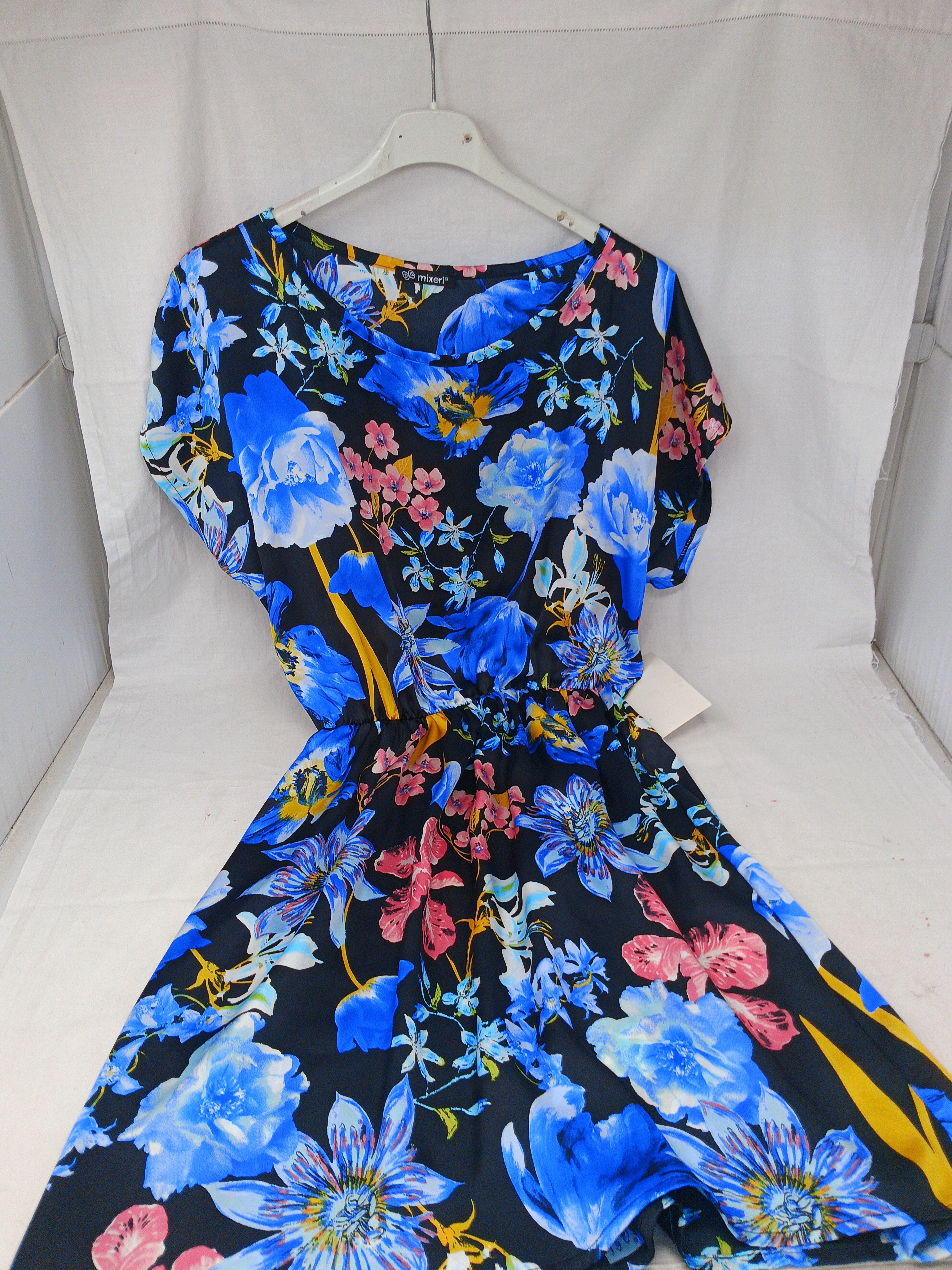 Mixeri Abito Fiorato Blu Fiorato S