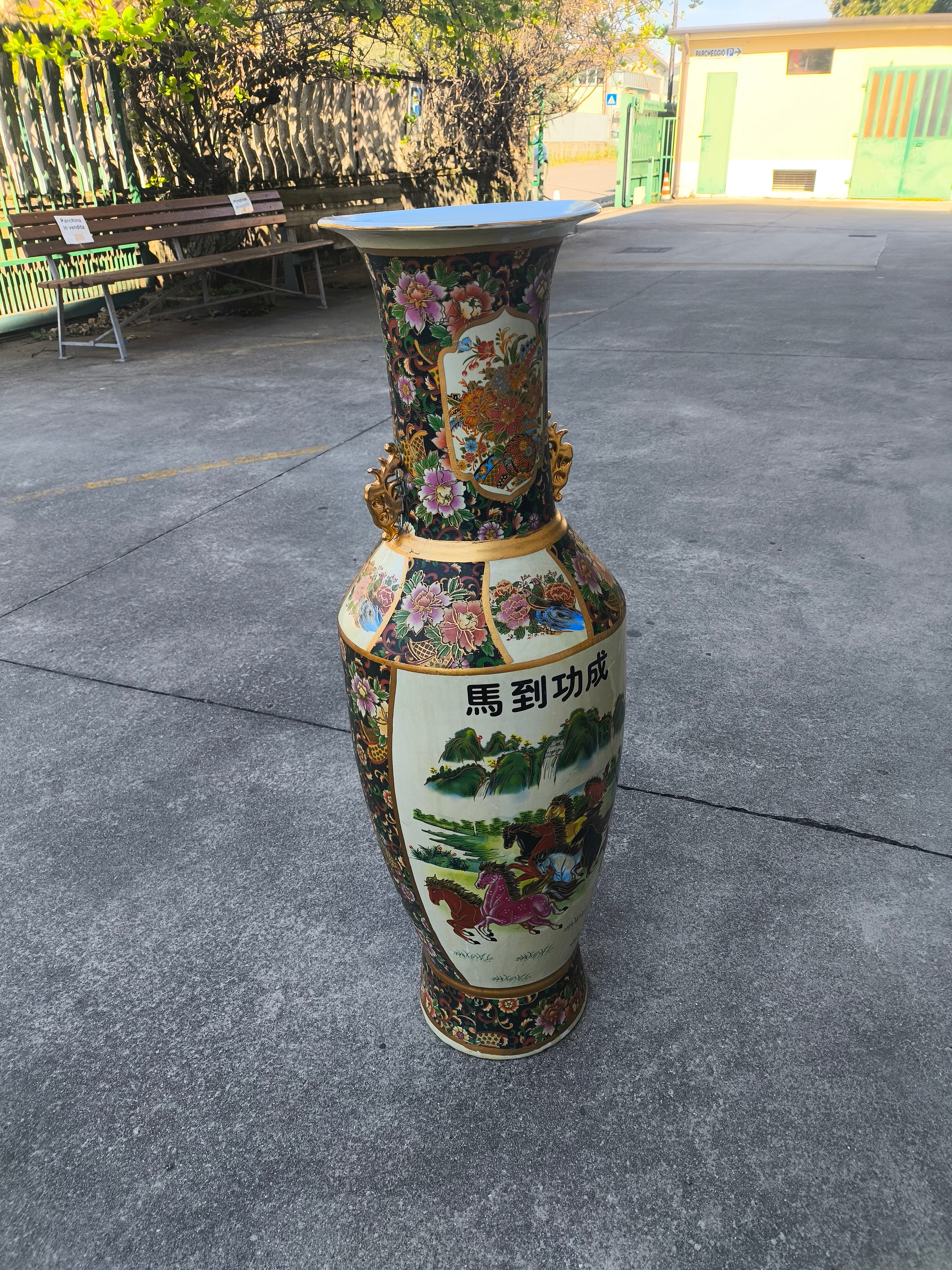 Grande Vaso Cinese Realizzato A Metà Del Secolo Scorso H.92cm