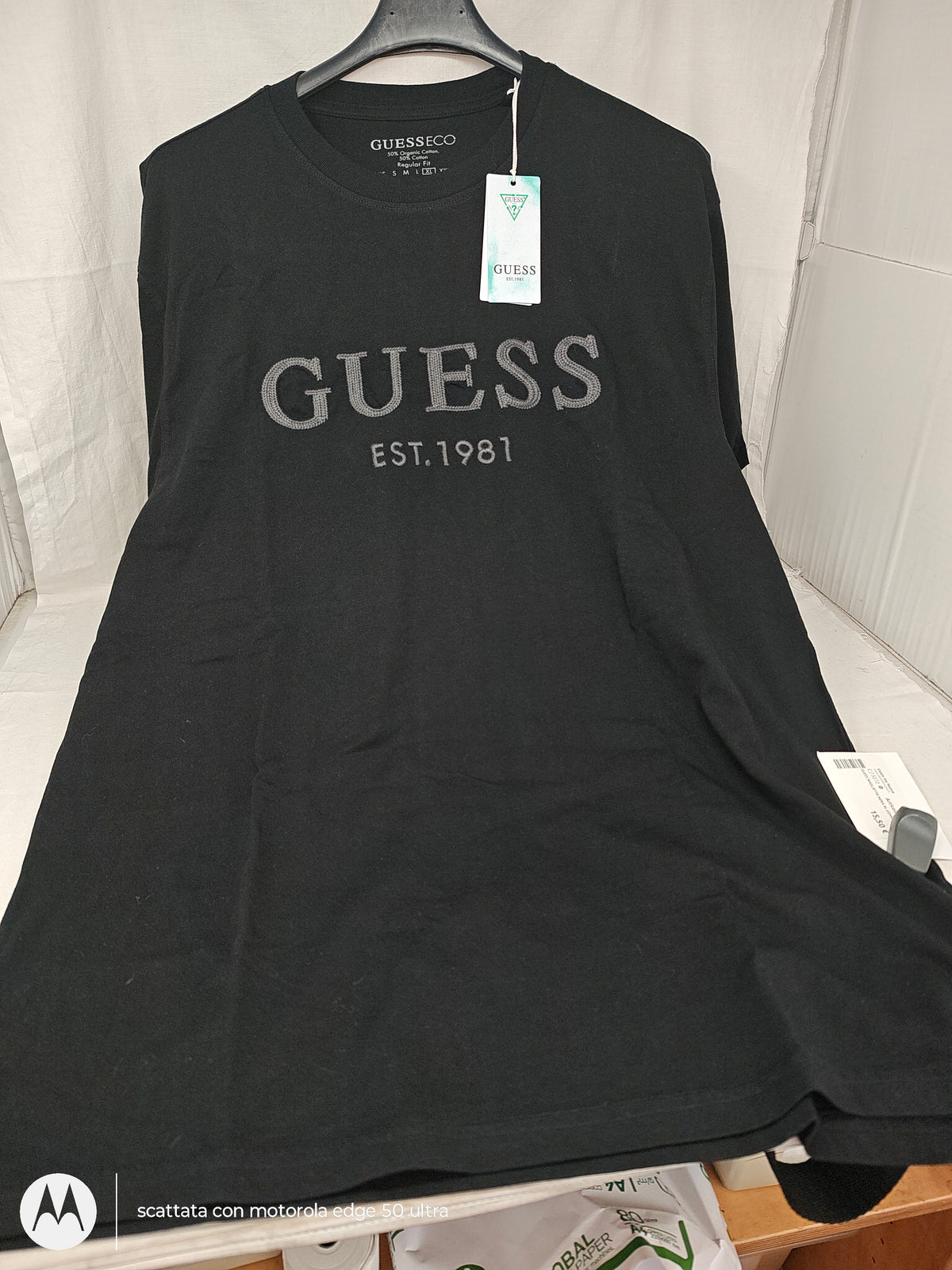 Guess Maglietta Nera Xl Uomo Nuova