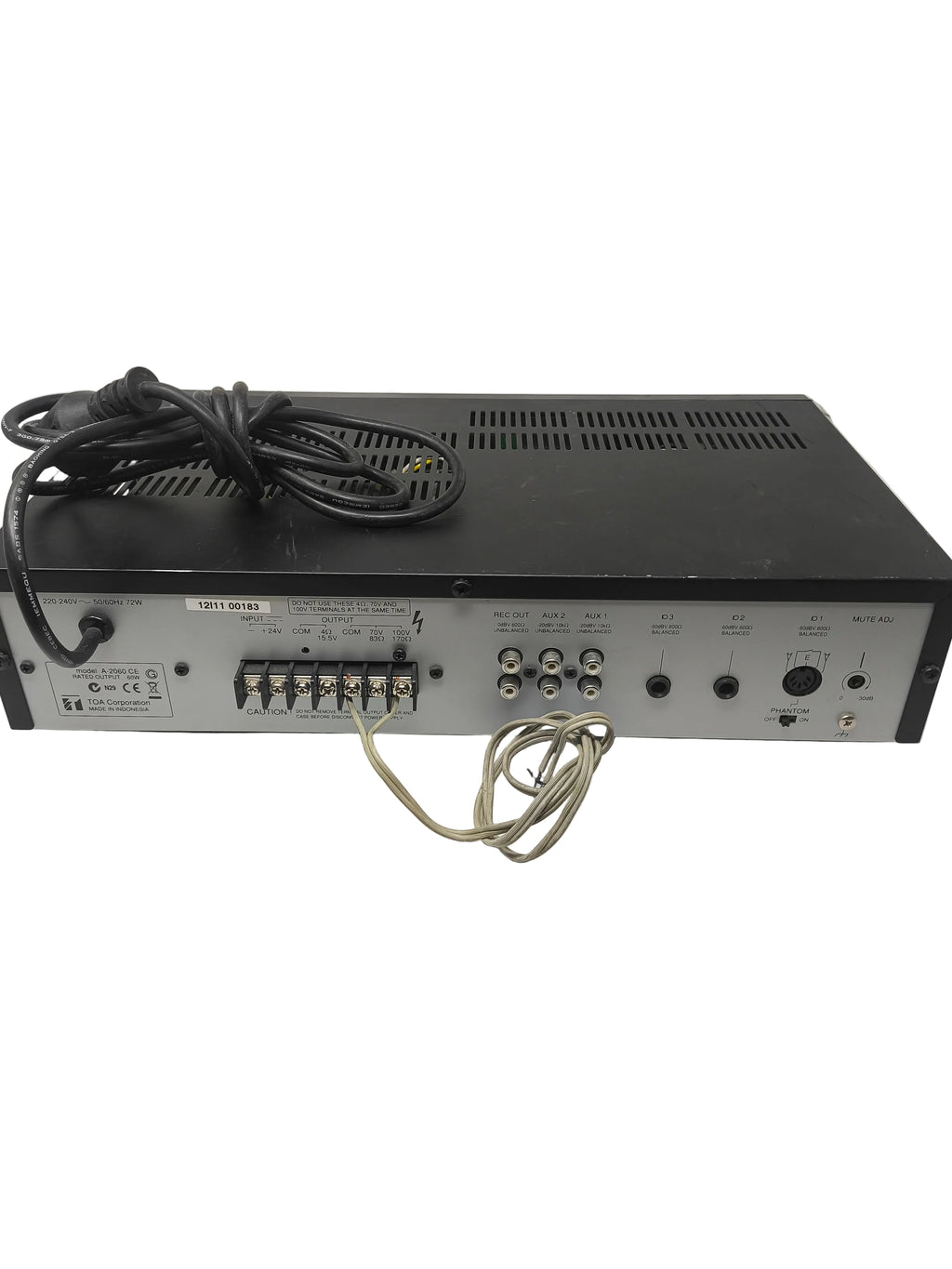 Toa Modello A2060 Ce Amplificatore 60w Uscite 70v O 100v