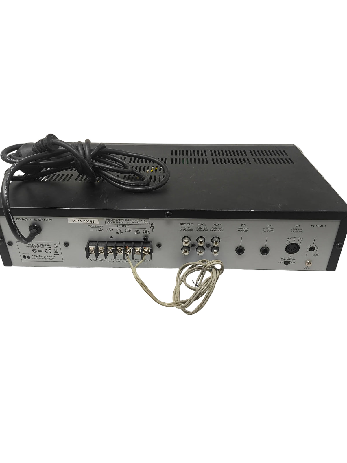 Toa Modello A2060 Ce Amplificatore 60w Uscite 70v O 100v