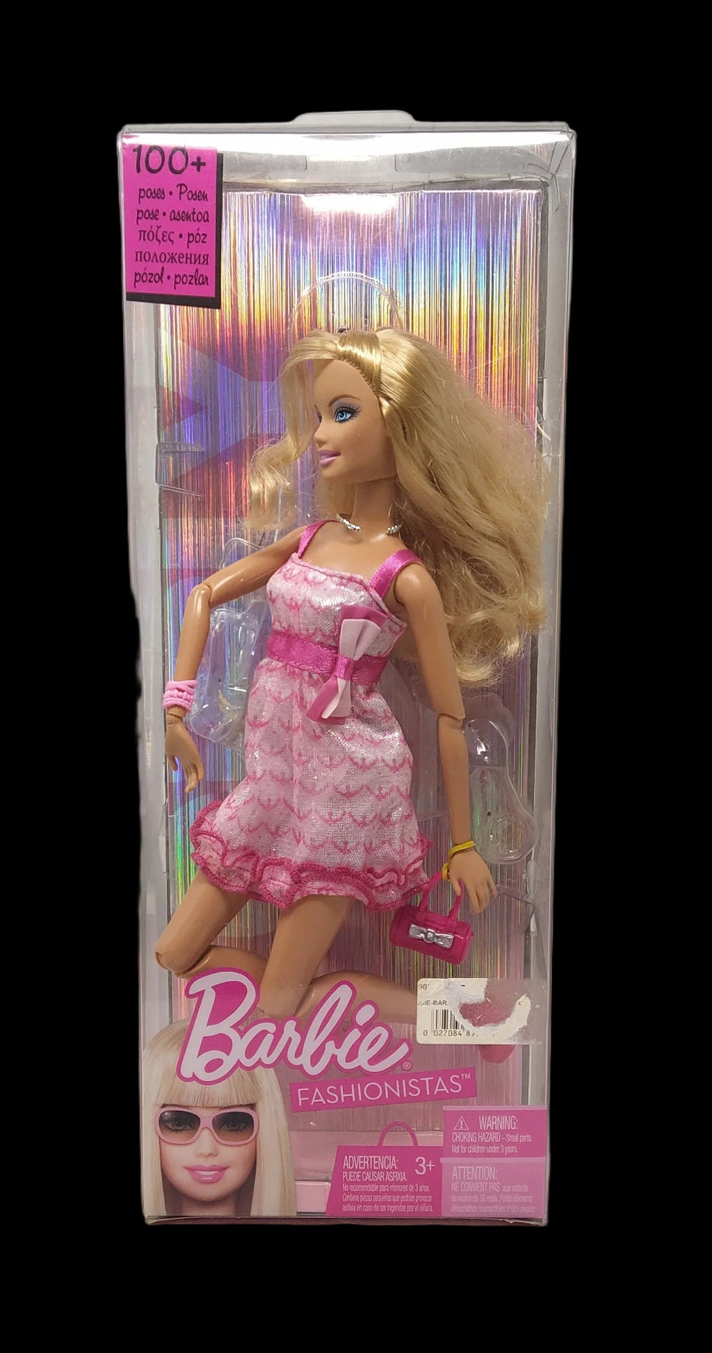 Barbie Bambola Fashionistas Doll Girly 2009  Vestito Rosa Mattel R9880 Con Scatola