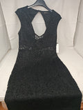 River Island Abito Nero Pizzo 42