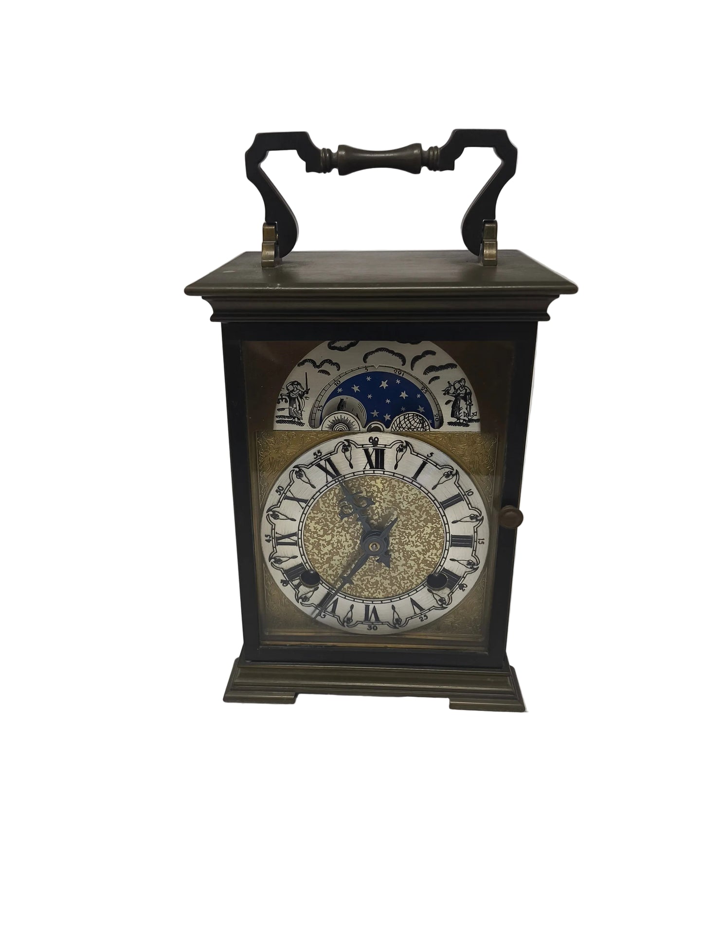 Orologio Da Tavolo Con Fasi Lunari Vintage, Funzionante Perfettamente