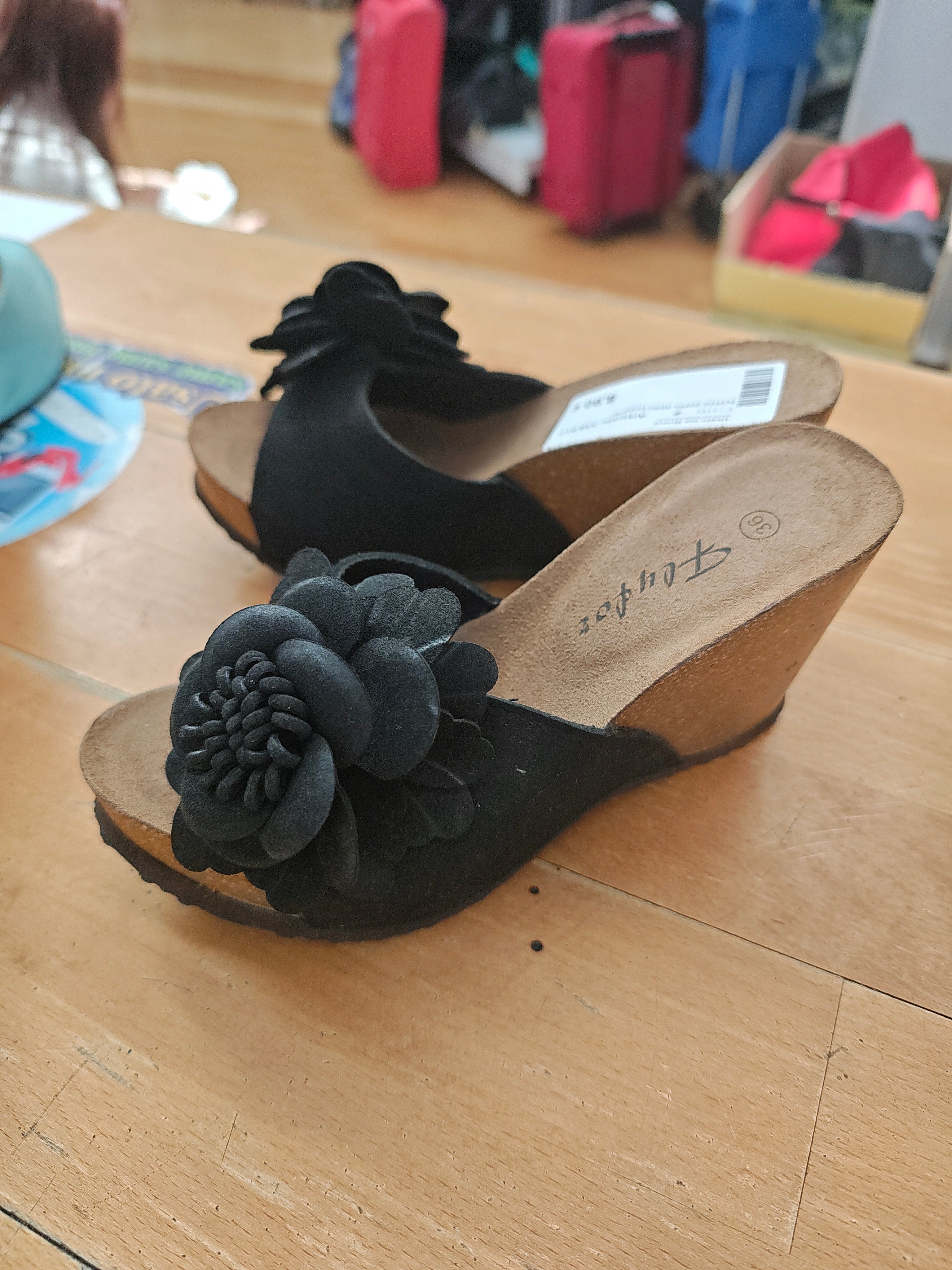 Flyfoz Zeppa Nero Fiore 36