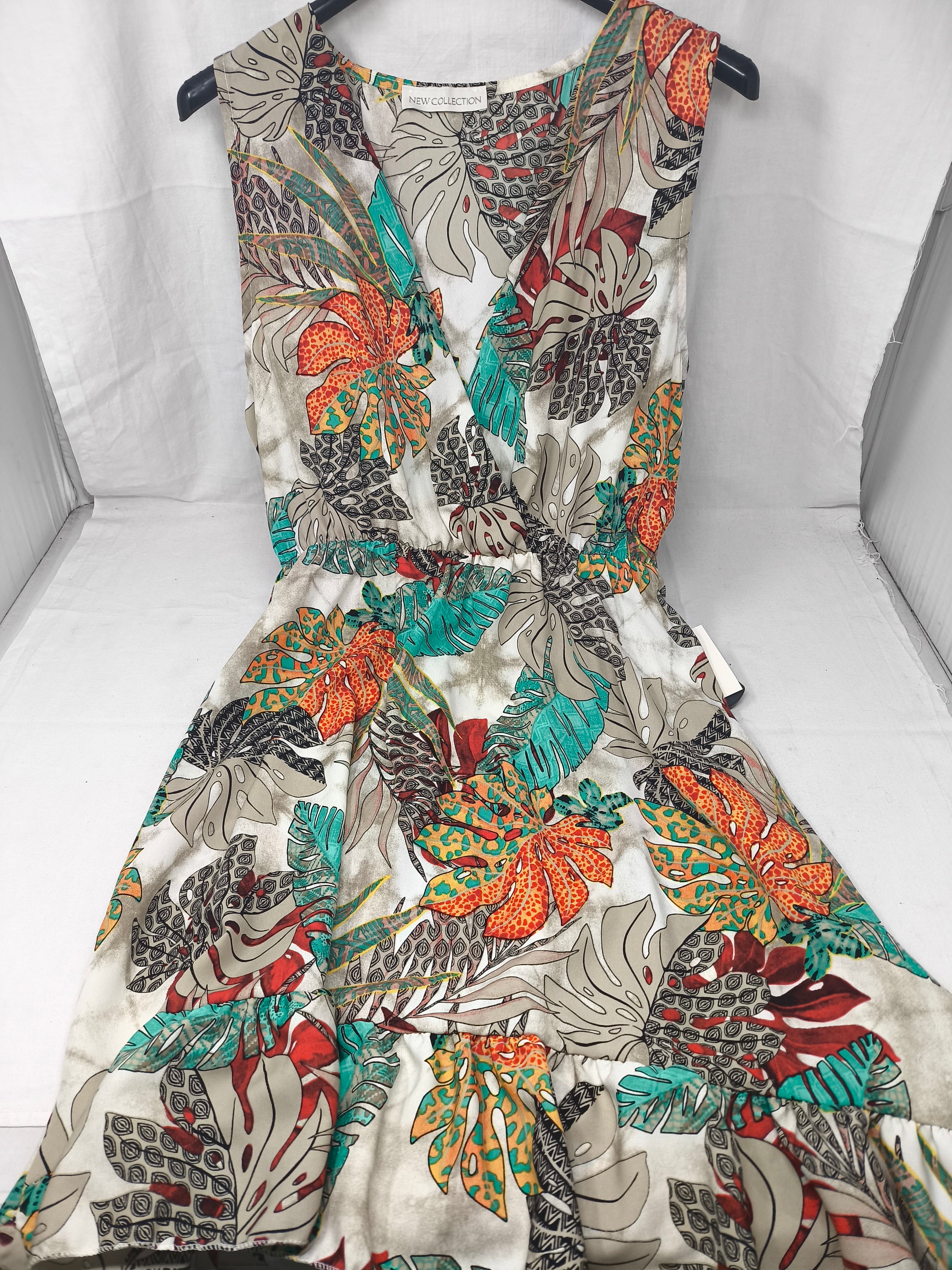 New Collection Abito Lungo Fiorato Volant Tu