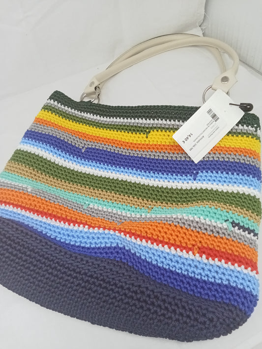 Borsa In Uncinetto Colorata Shopper