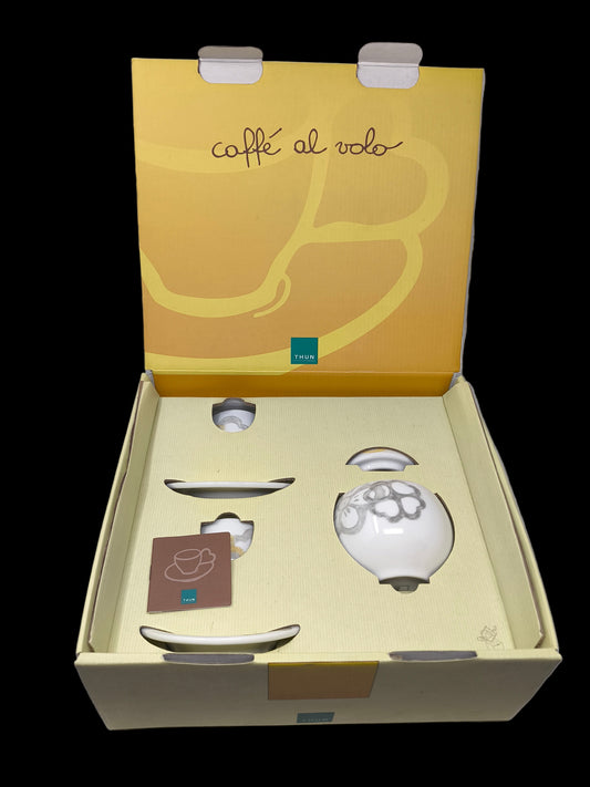 Thun Caffè Al Volo 2 Tazzine + Piattini + Zuccheriera - Con Scatola Nuovo -