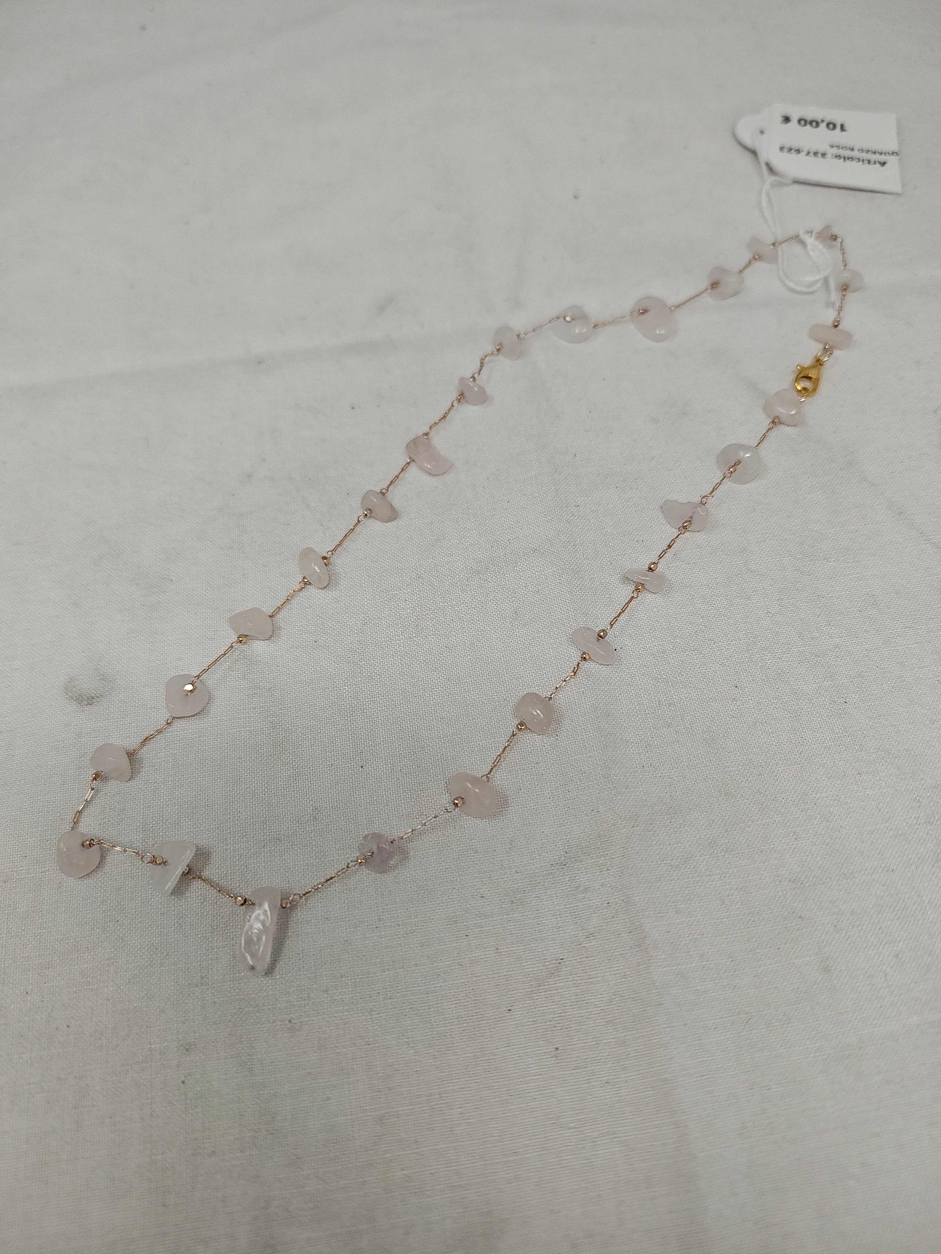 Collana Pietre Quarzo Rosa