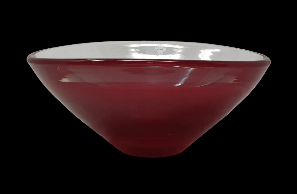 _salviati 2005 Serie Lumi Svuotatasche Vetro Murano Rosso ø 20cm H 9cm Con Scatola
