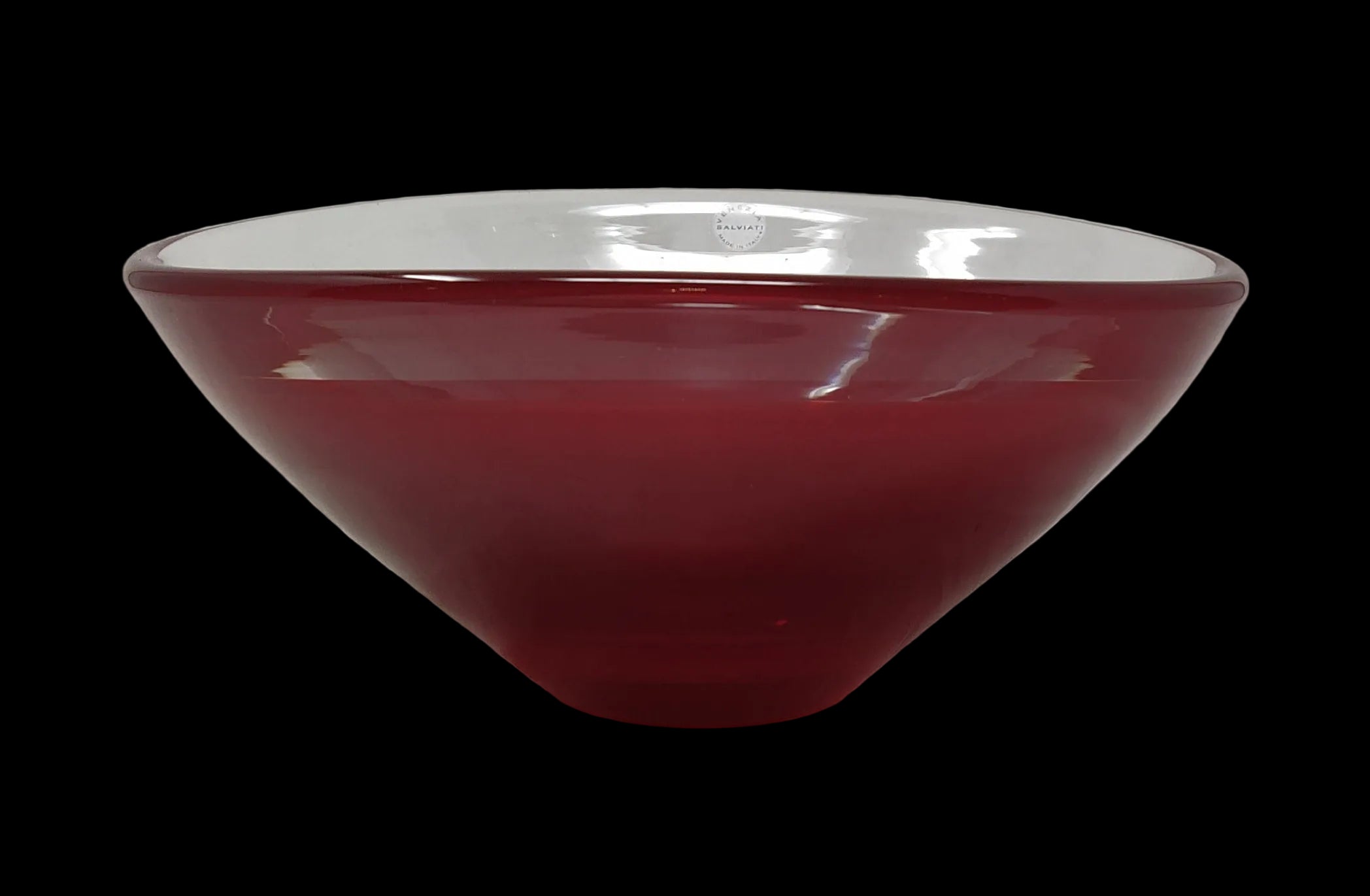 _salviati 2005 Serie Lumi Svuotatasche Vetro Murano Rosso ø 20cm H 9cm Con Scatola