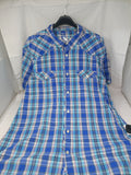 Grand& Hills Camicia Scozzese Blu Verde Bca Xxl