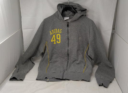 Adidas Felpa Grigia Con Cap M