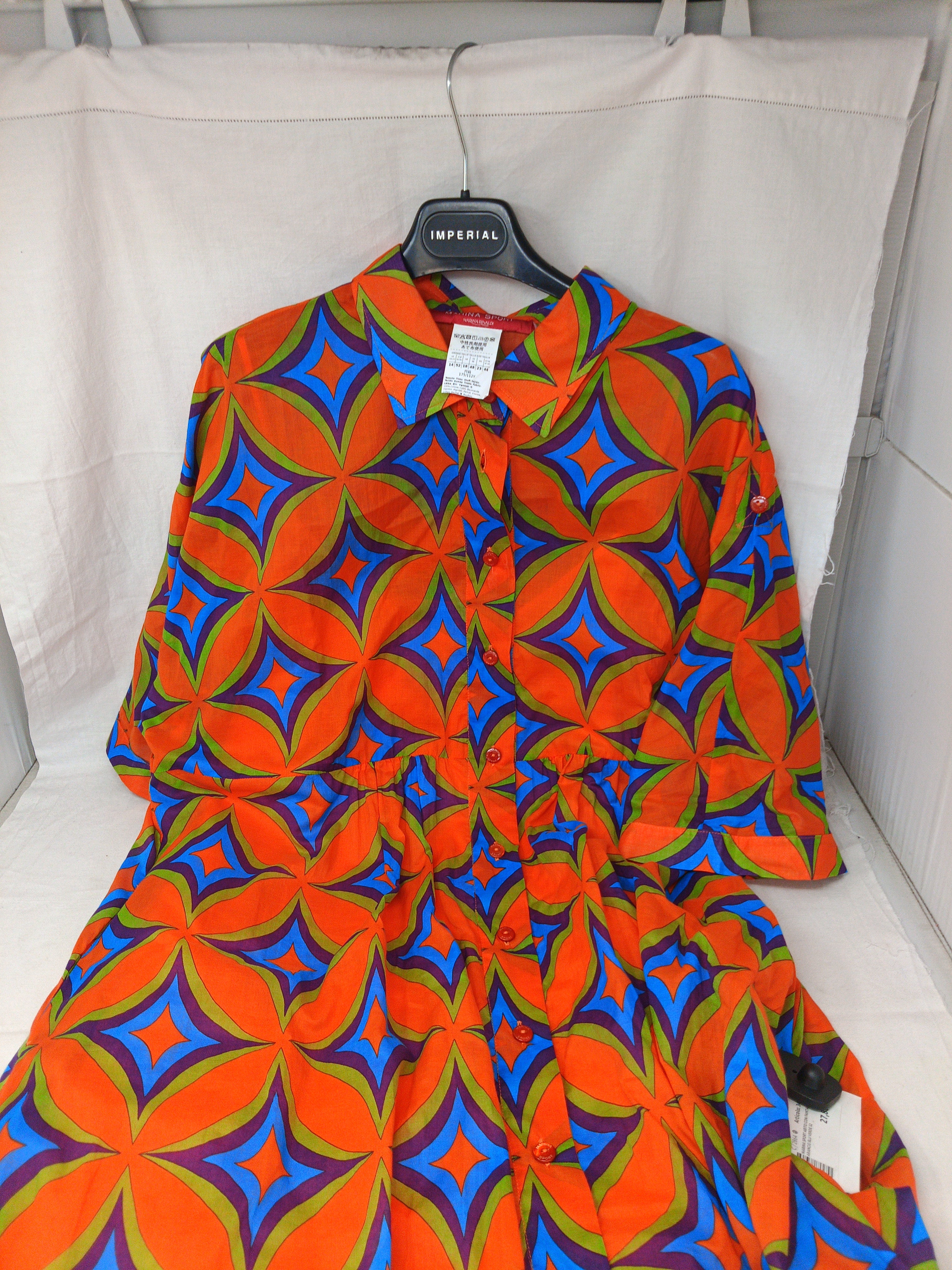 Marina Sport Abito Con Fantasia Arancio Blu Verde 52