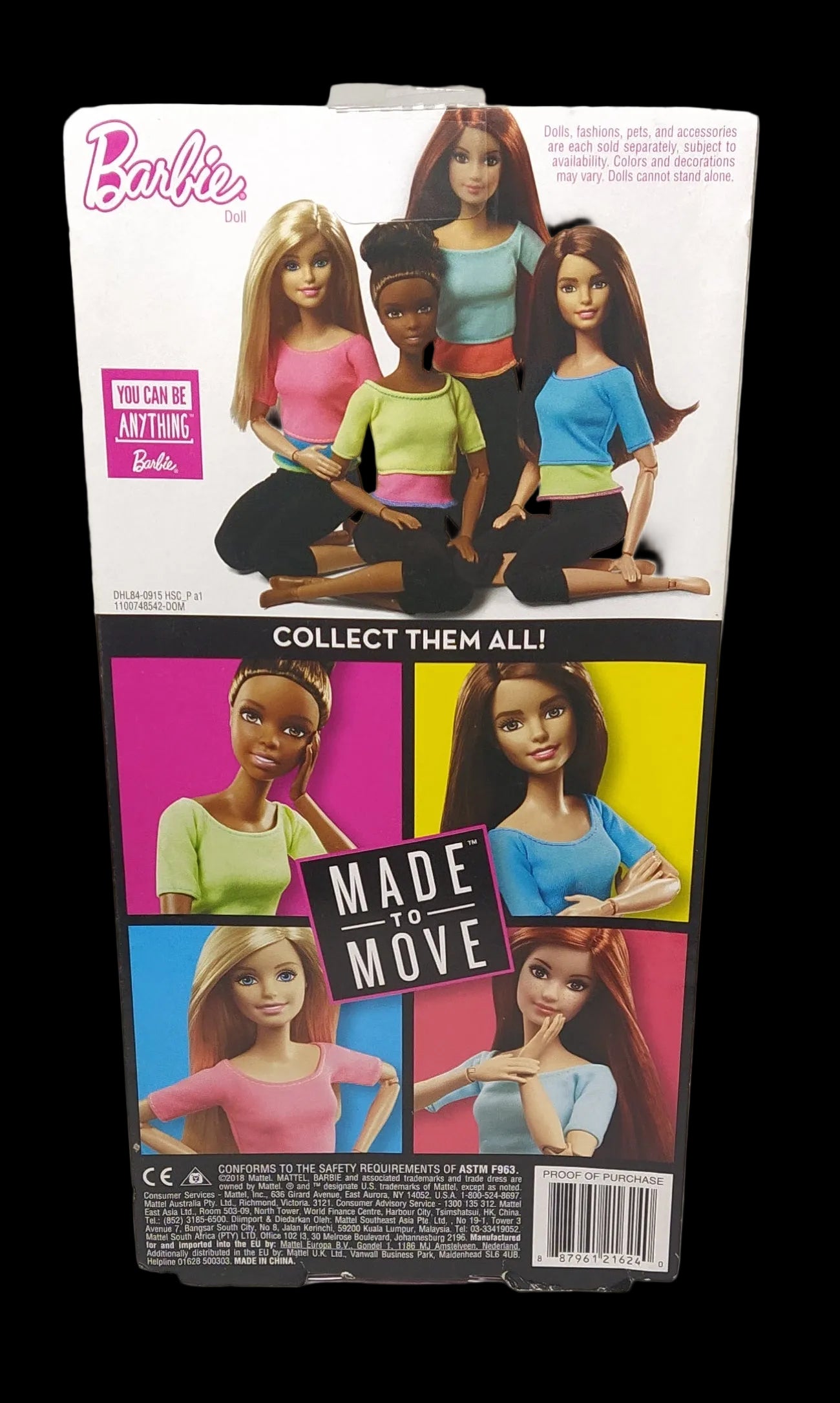 Barbie Snodata, 22 Punti Snodabili Per Tanti Movimenti, Top Viola/azzuro, Dhl84 Nuova