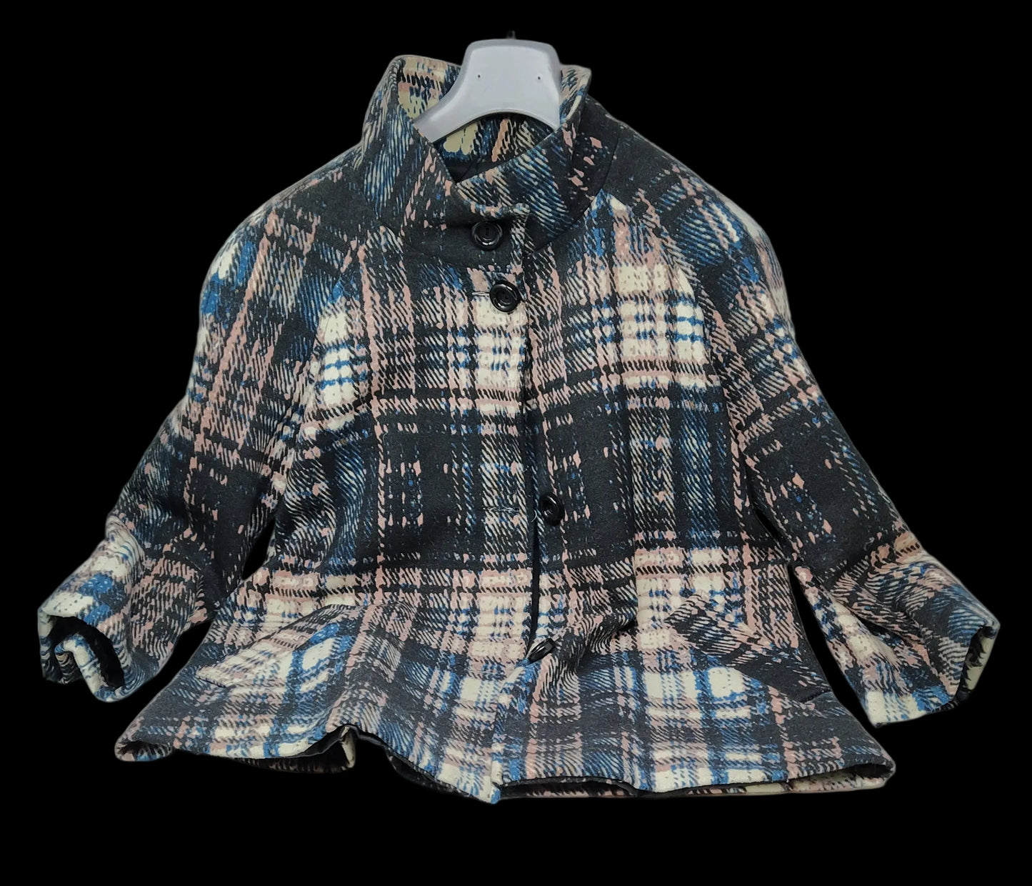 Conbipel Cappottino Nero Bco Blu Rosa 44