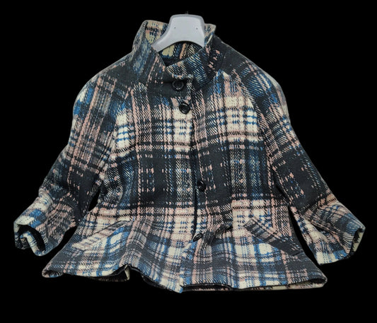 Conbipel Cappottino Nero Bco Blu Rosa 44