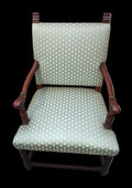 Poltrona Struttura Legno Schienale + Seduta Tessuto Verde Lxpxh 65x65x102