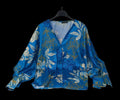 The Lulu' Camicia Raso Turghese Fiori Tu