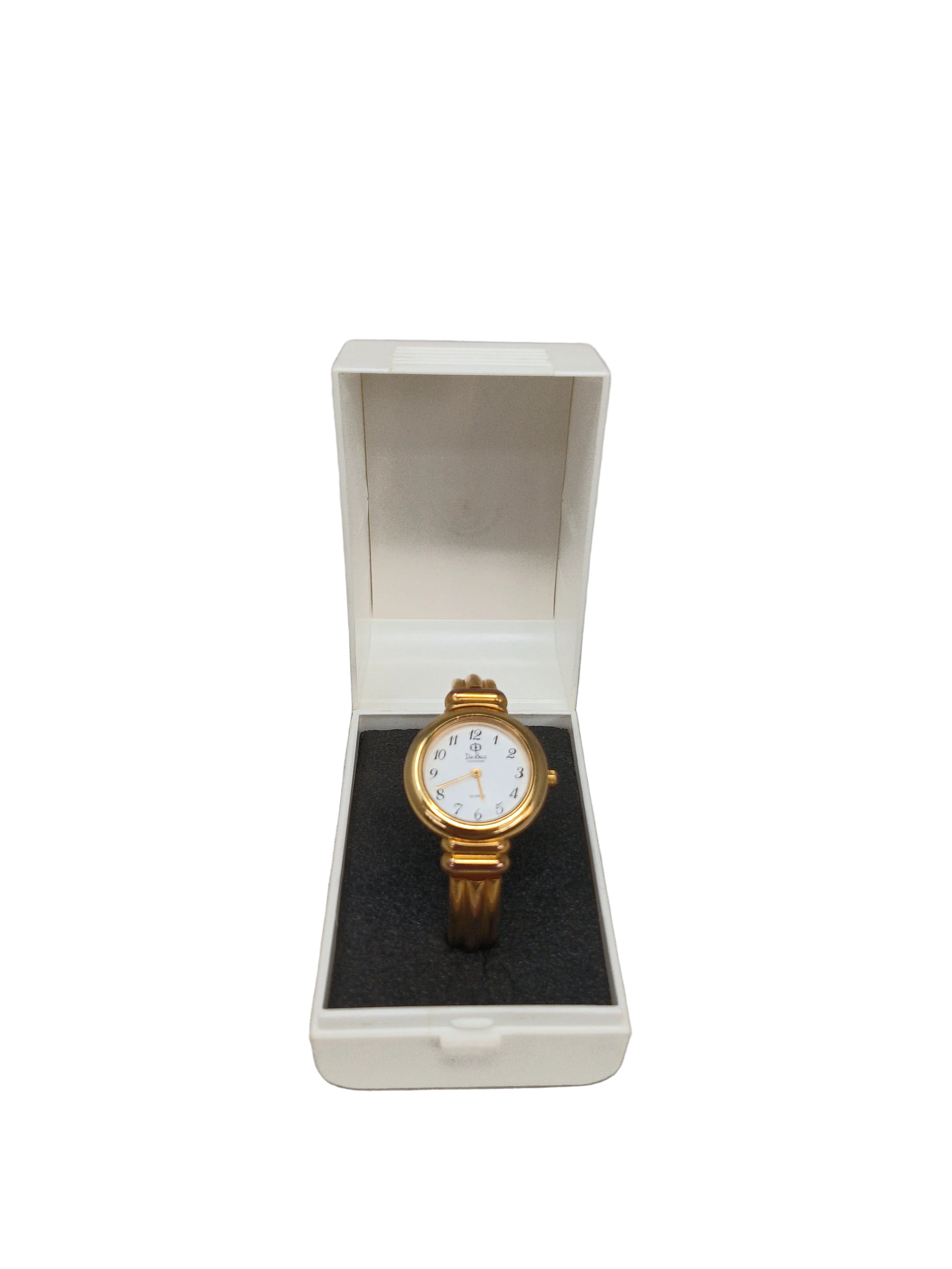 Dom Baiz Orologio Polso Donna Bracciale Rigido Con Custodia Plastica Bianca\
