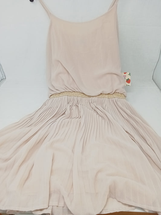 Abito Tulle Beige  Plisse S
